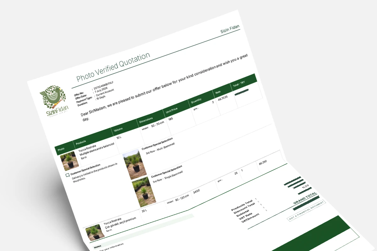 Plant Nursery Software | Dynamic PDF customizable offers